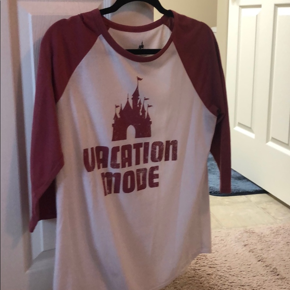 Disney Vacation Mode three quarter sleeve shirt.